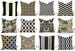 Outdoor Pillows or Indoor Custom Cover size include 16x16, 18x18 - Shades of Black, Ivory, Natural, Sand 