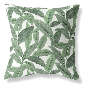 Outdoor Pillows or Indoor Custom Cover Green Sage Palm Designer Modern multiple sizes 18 x 18, 16x16, 20x20 image 5