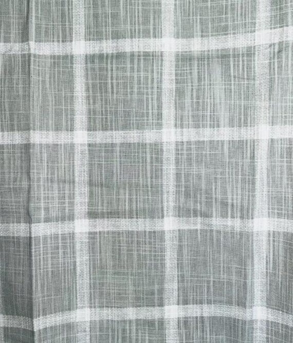 Fabric By the Yard Gray Blue Teal Slate Print