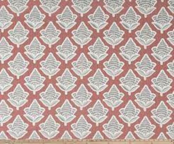 Premier Prints Makoto Scarlet Fabric by the yard gray ice blue terracotta rust coral cranberry red geometric lattice print