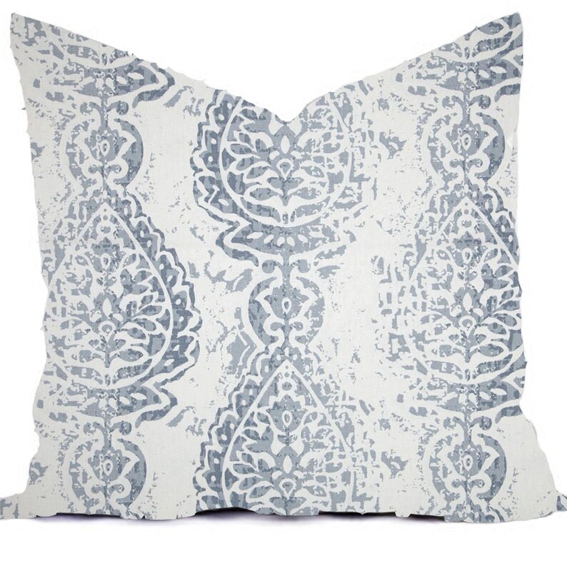 Pillows Cover Custom Dusty Ice Blue Spa White Ash Smoke Etsy