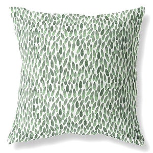 Outdoor Pillows or Indoor Custom Cover Green Sage Palm Designer Modern multiple sizes 18 x 18, 16x16, 20x20 image 3