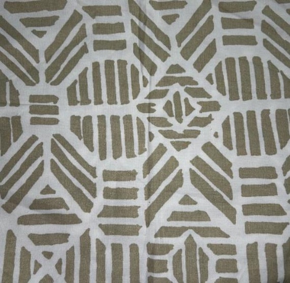 Fabric By the Yard Beige Golden Caramel Cream Woven Tan Patterned Aztec Geometric Print