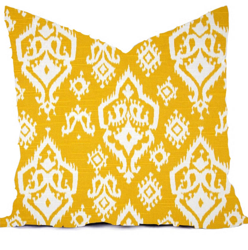 Pillow Cover Throw Accent Pillow Aqua Turquoise Blue Yellow Etsy