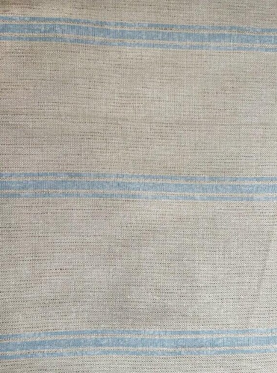 Woven Fabric By the Yard Woven Beige Blue Teal print