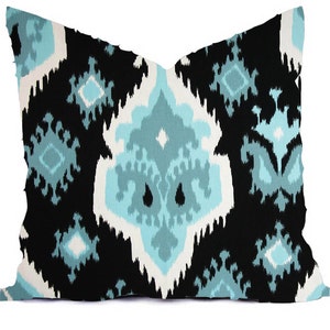 Pillows Cover Custom Blue Powder Baby Ice White All sizes 18x18, 16x16 Throw Accent Toss Modern QuatrefoilPrint image 3