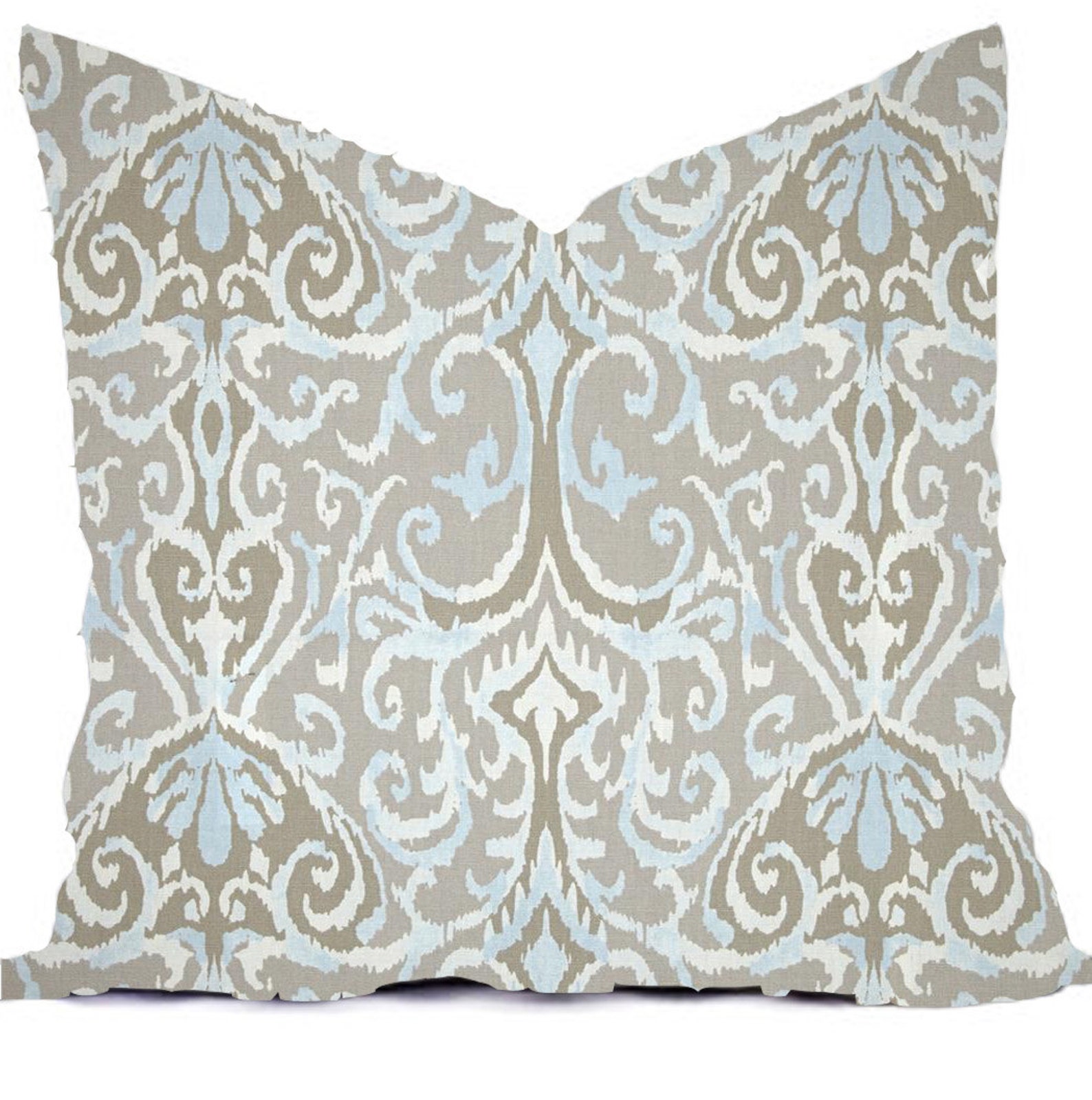 Pillows Custom Cover Spa Blue Mineral Mist Taupe Ivory Cream Etsy