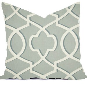 Pillows Cover Custom Butter Yellow Buttercup Grey White Ikat Tribal Modern 16x16, 18x18 image 4