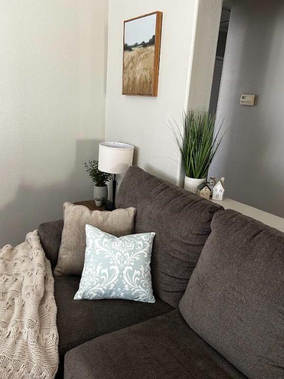 Pillow Cover Baby Soft Blue Sky White Snow Ivory Baroque Monarch, 18x18 inches, Outdoor and Indoor