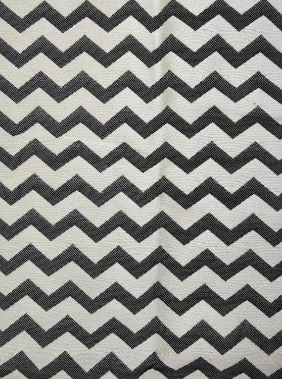 Fabric By the Yard Chevron Grey Gray Stone Slate Charcoal Ivory Beige Cream Print