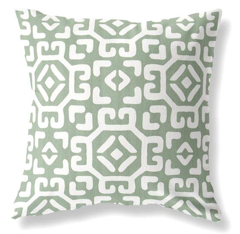 Outdoor Pillows or Indoor Custom Cover Green Sage Palm Etsy