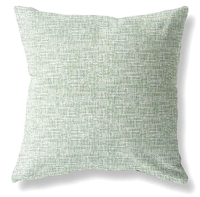 Outdoor Pillows or Indoor Custom Cover Green Sage Palm Designer Modern multiple sizes 18 x 18, 16x16, 20x20 image 7