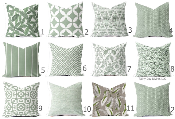 sage green outdoor pillows