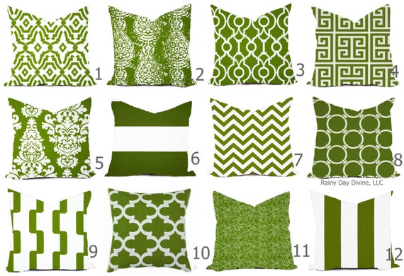 Grass Green And White Geometric Decorative Throw Pillow Cover Grass Green And White Geometric Decorative Throw Pillow Cover