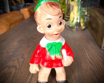 Antique squeaky toy Pinocchio vintage curiosities Italy fairy tale in good used condition with mark Italy