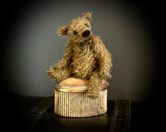 Ooak doll Art Teddy Bear cub Mohair ooak bear teddybear handmade beige soft artist bear movable Lies & Lot Art Bears