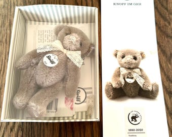 Steiff Club 2004 Teddy Bear Light Blue Miniature Annual Loyalty