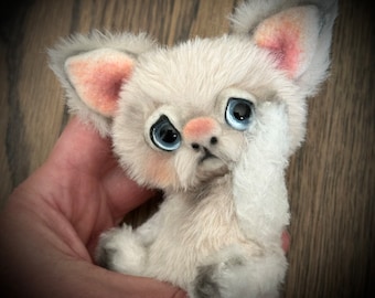 Ooak doll Art Baby Monster creature Art Bear  Artist  Mohair  Teddy Lies & Lot Art Bears Handmade doll collectable