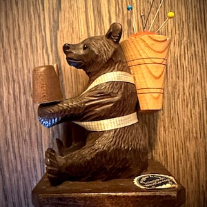 Black Forest Vintage Carved Wood Bears - Etsy