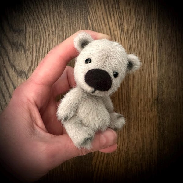 Mini Teddy Bear Teddy Bear soft movable jointed doll dolls handmade sweet cute little Bearly Strange beige