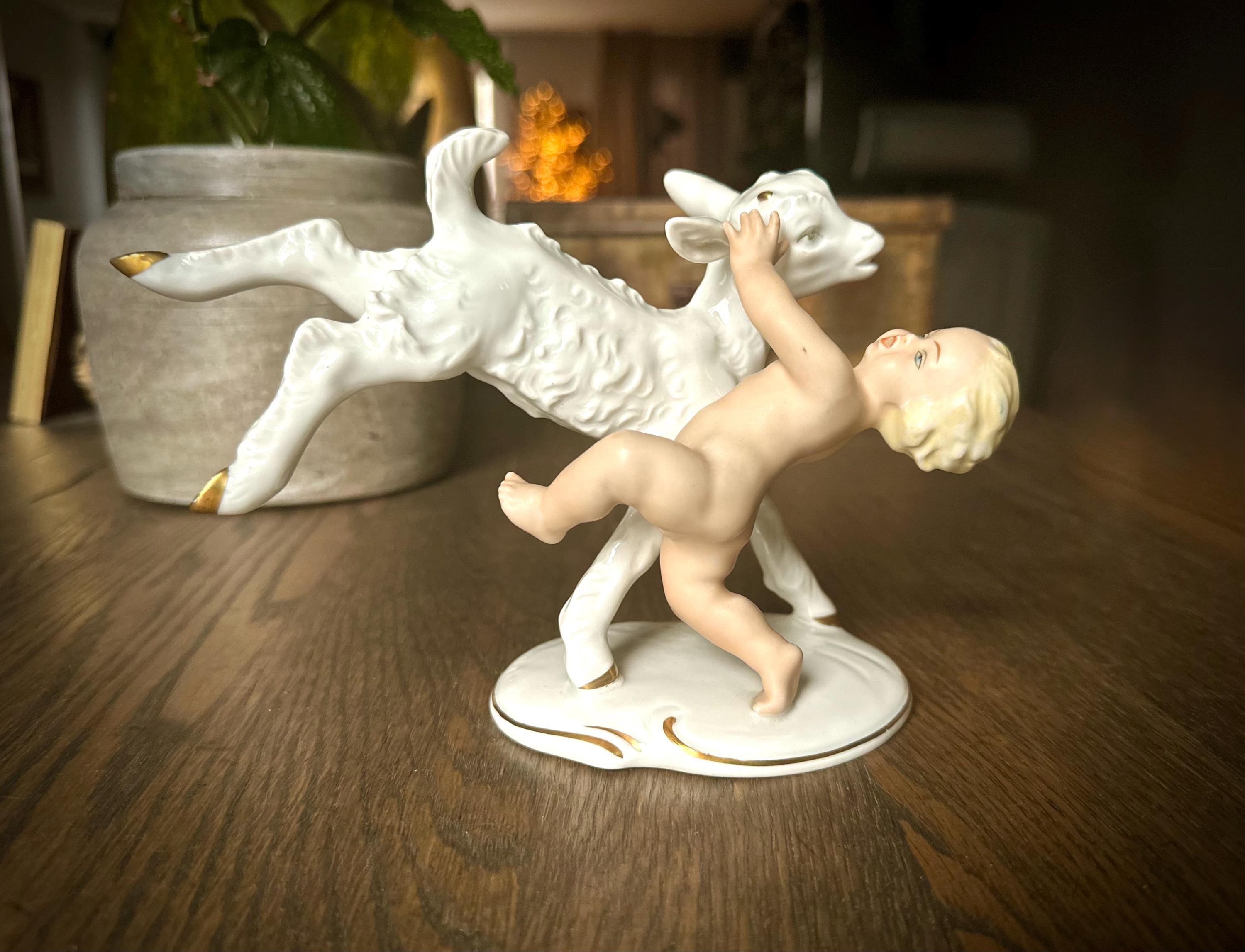 ドイツ1930s'アンティーク アールデコ 日本 Etsy - kunst bach Schau フィギュリン クンスト シュバッハ 工芸品