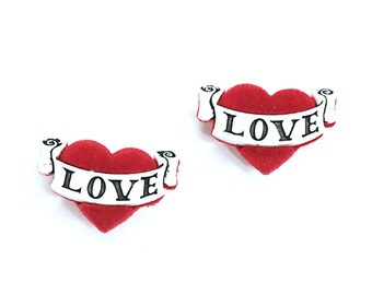 Fuzzy Red Heart Love Earrings | Fuzzy Heart Earrings | Valentine's Earrings | Heart Love Earrings | Red Heart Earrings | Valentine's Jewelry