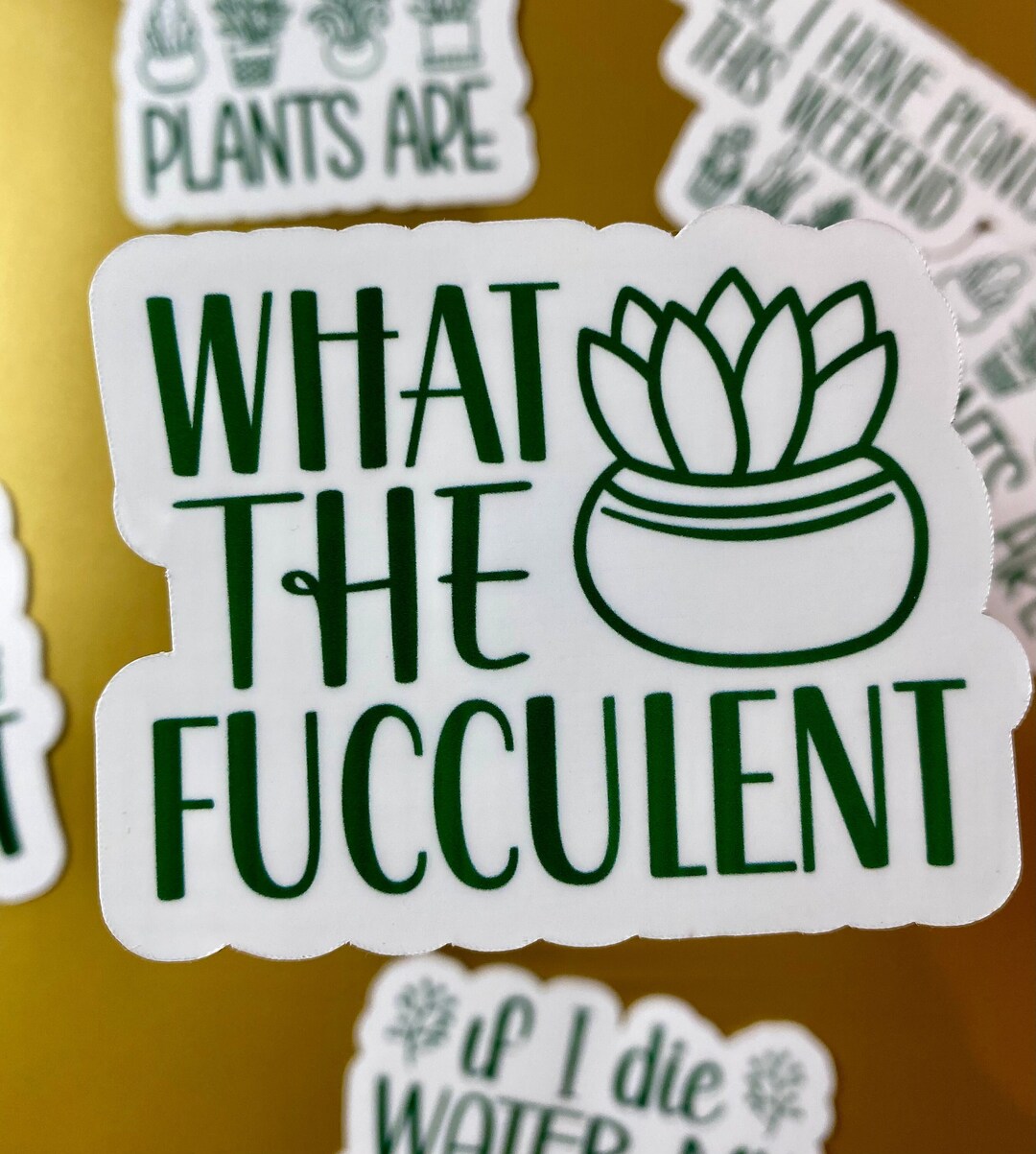 Pack of 16 Waterproof Vinyl Plant Lover Stickers, Funny Cute Houseplant ...