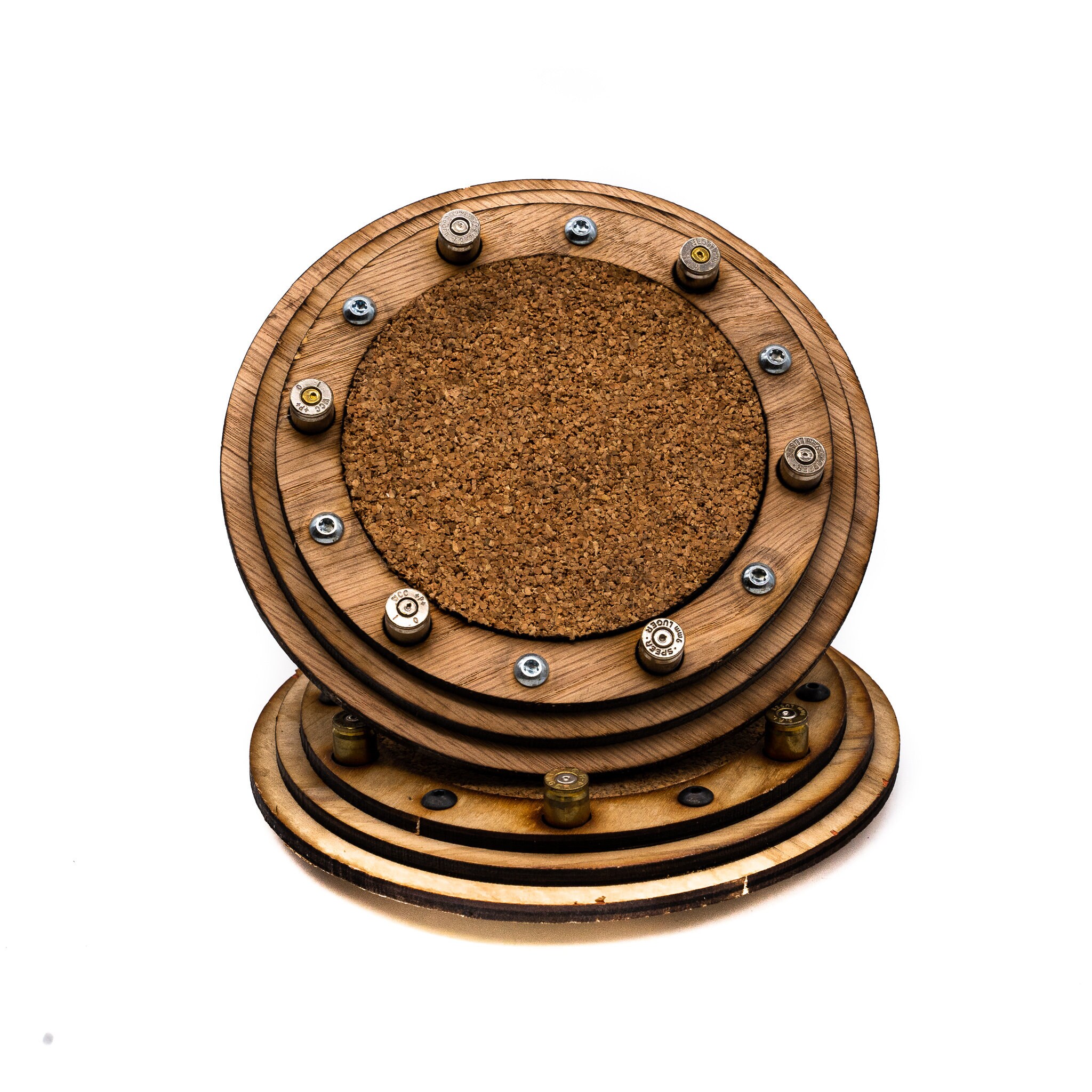 Handcrafted Wooden Spent Brass Drink Coaster Gift Ideas for Etsy UK