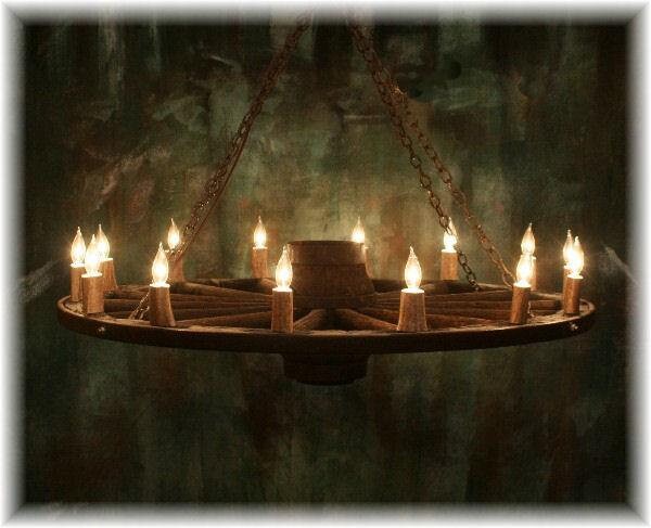 Wagon wheel candle chandelier deals