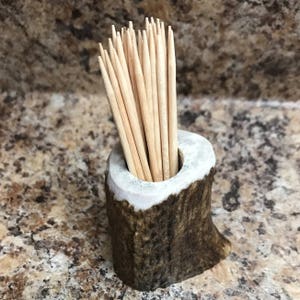 Elk Antler Toothpick Holder Dispenser Teet…