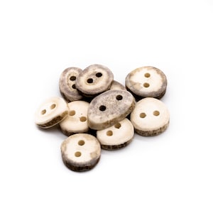 Medium Deer Antler Buttons, 10 ct