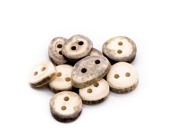 Medium Deer Antler Buttons, 10 ct