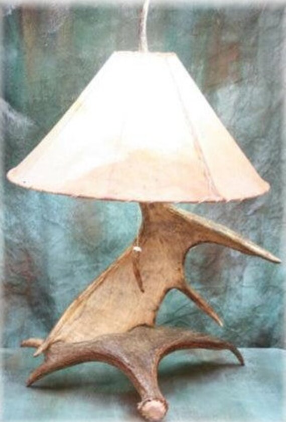 Large Moose Antler Table Lamp Rustic D cor Country Home Farmhouse