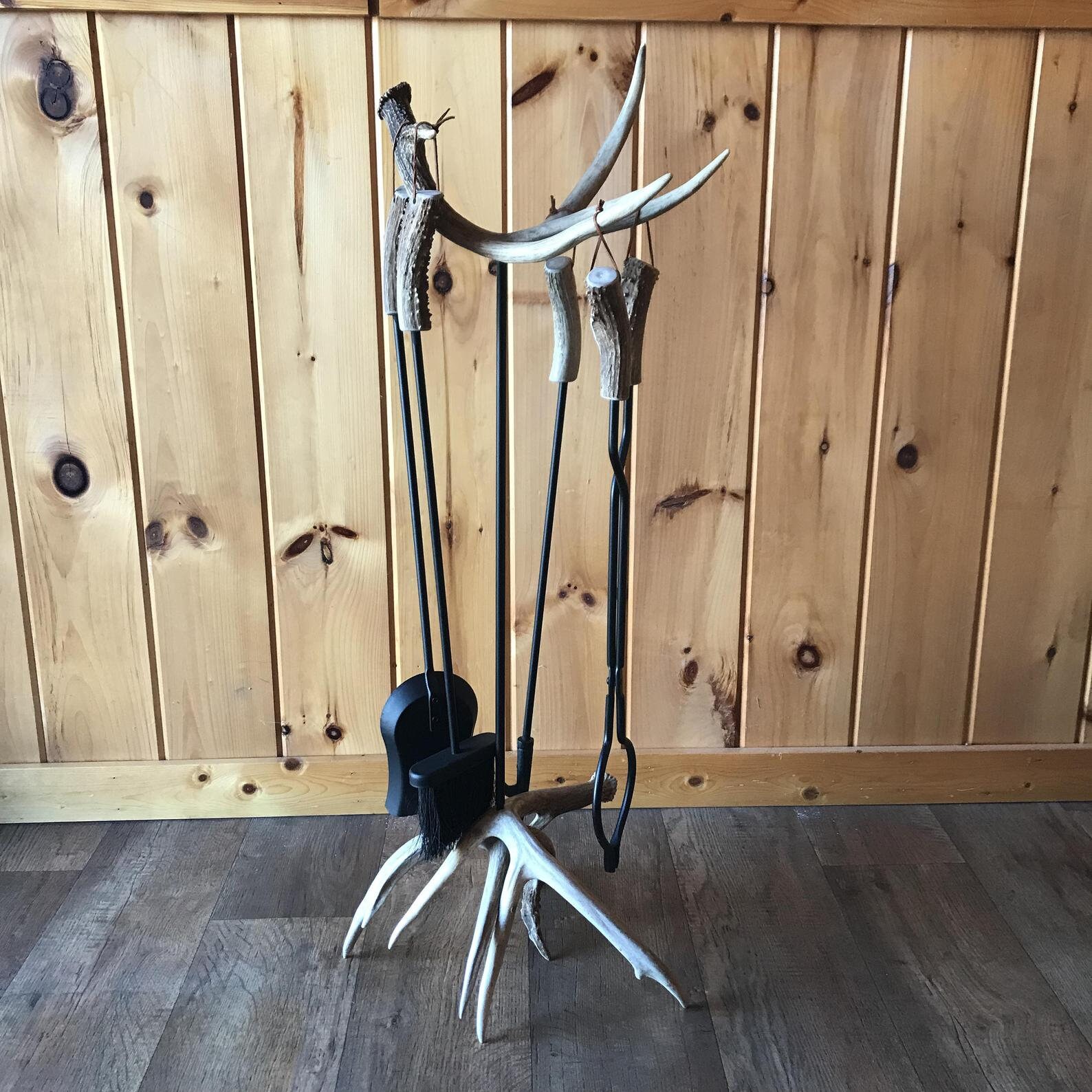 Large Antler Fireplace Set Whitetail Deer Includes Four Etsy.de