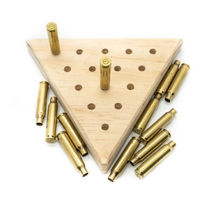 Tricky Triangle Peg Solitaire Bullet Peg Wooden Kids Game - Etsy