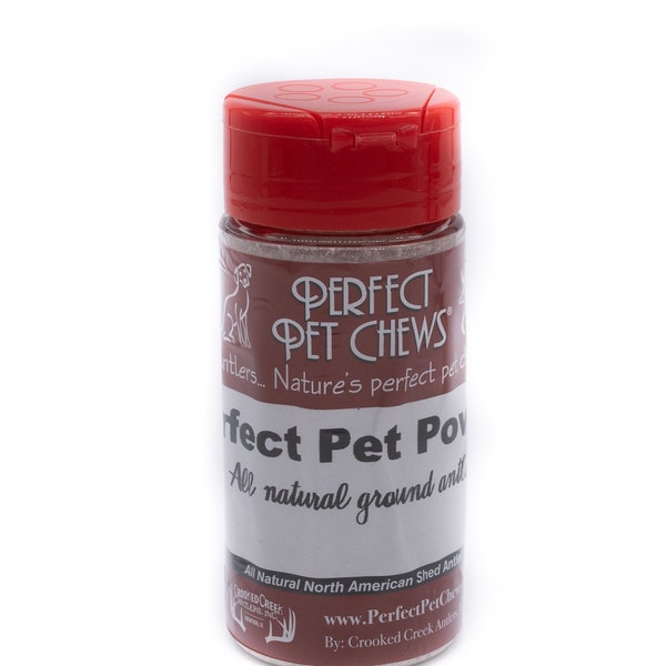 Perfect Pet Chew: 2 oz Antler Powder-All Natural, Grade A, Premium Antler Dog Treats, Organic Dog Chews, Naturally Shed Antlers from USA