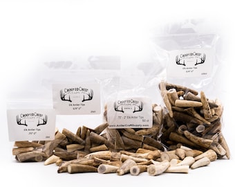 Elk Antler Craft Tips (0.75" - 2" Length) Antler For Crafts - Antler For Jewelry Making - Antler For Necklaces - Antler For Earrings