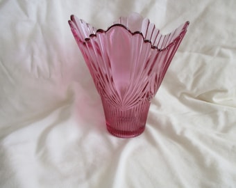 Fenton Cranberry Vase, 1980's