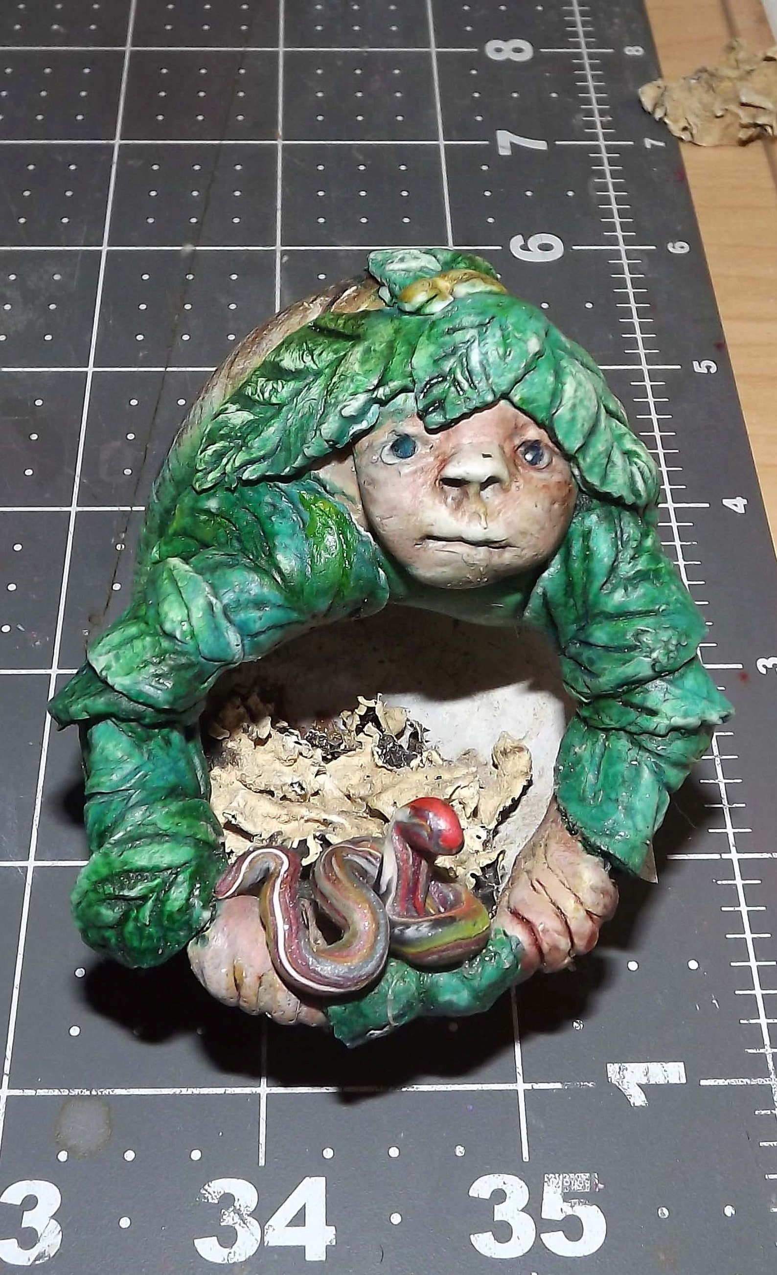 Elf, Fantasy, Evergreen Apple Snail Shell Elf With His Pet Snake Benny ...