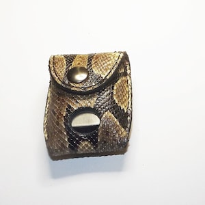 Authentic ZIPPO handmade BALL python skin lighter leather case Pouch holder with gift for her OR him