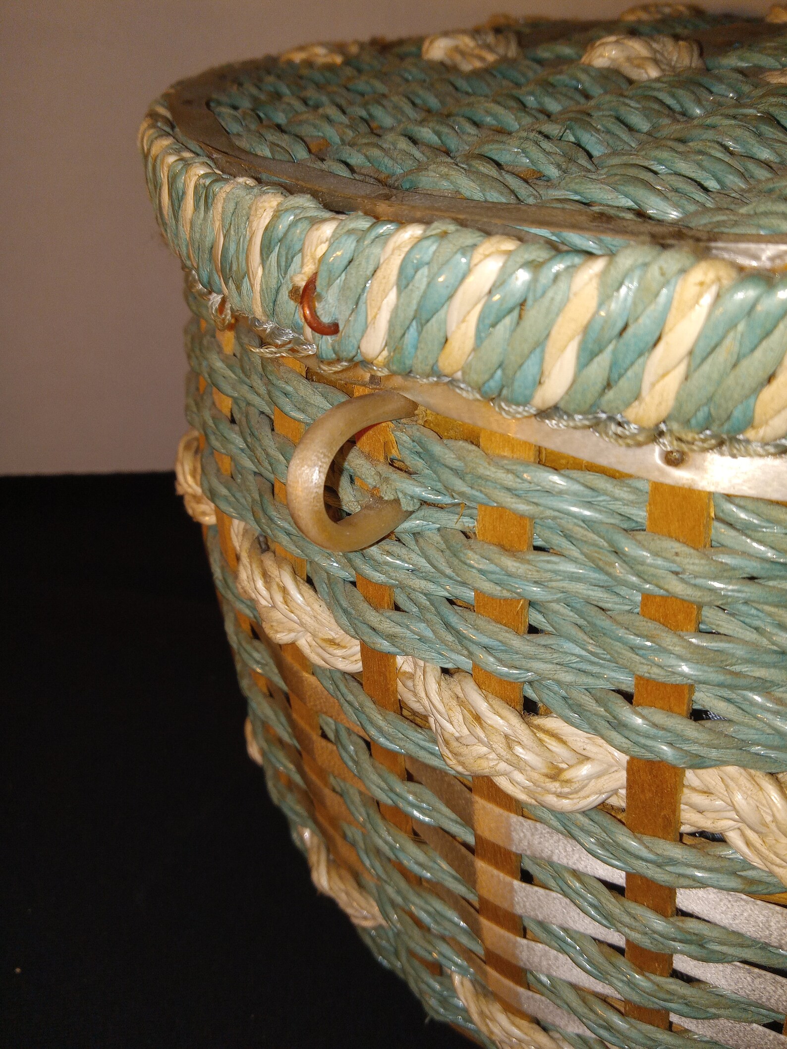 Vintage Wicker Sewing Basket Etsy