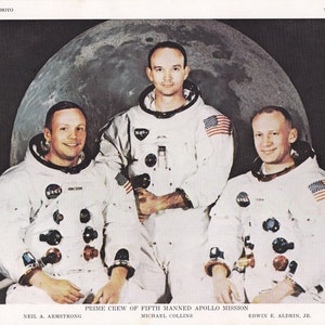 Apollo 11 Crew Photo Lithograph