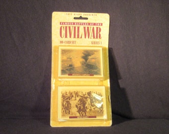 Famous Battles of The Civil War Vintage 100 Card Set