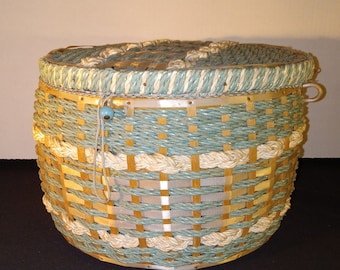 Vintage Wicker Sewing Basket