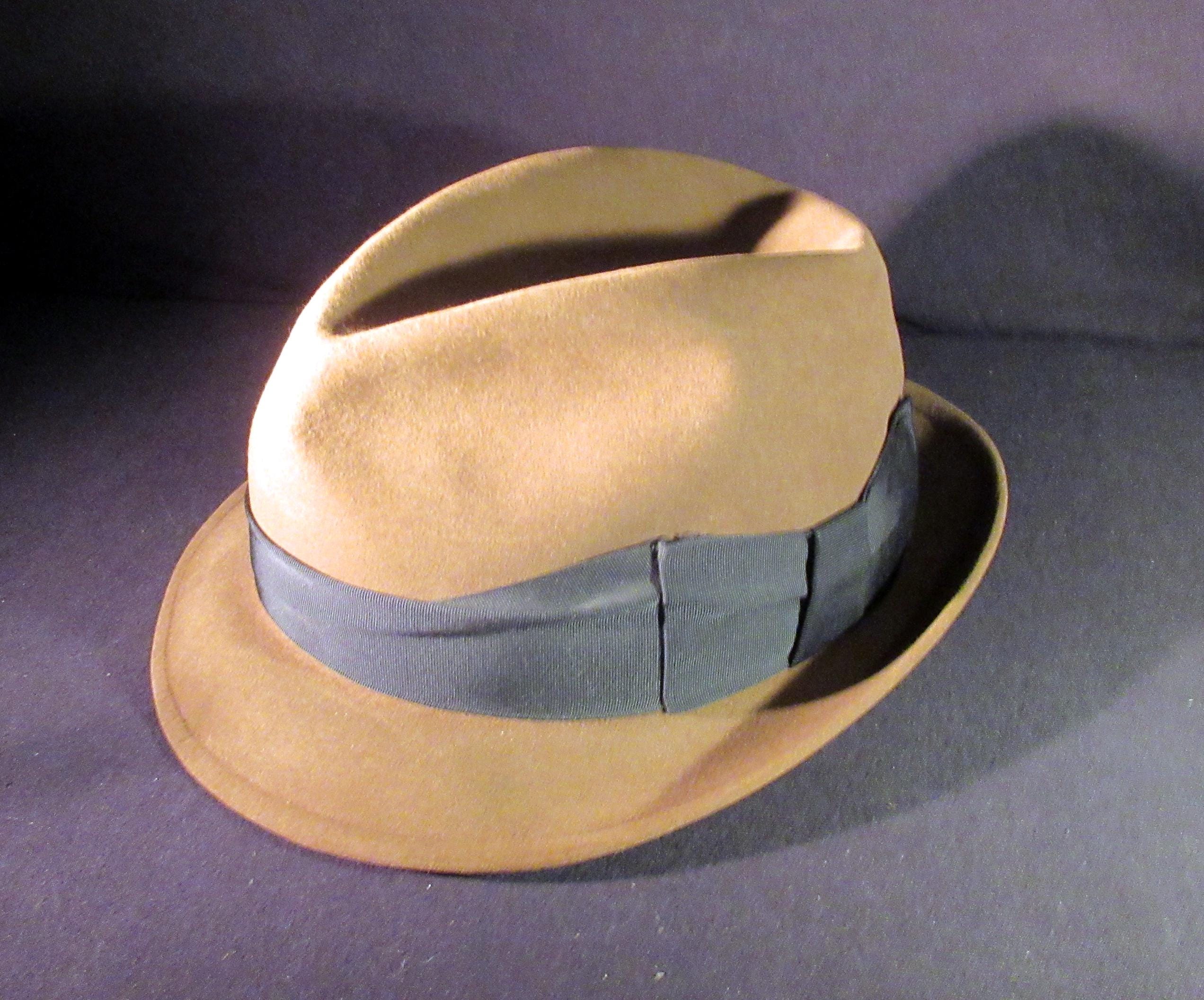 ビンテージ　BRENT ウール　　フェドラハット Brent Fedora Hat - Etsy