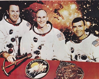 Vintage Apollo XIII Crew Photo Collectible