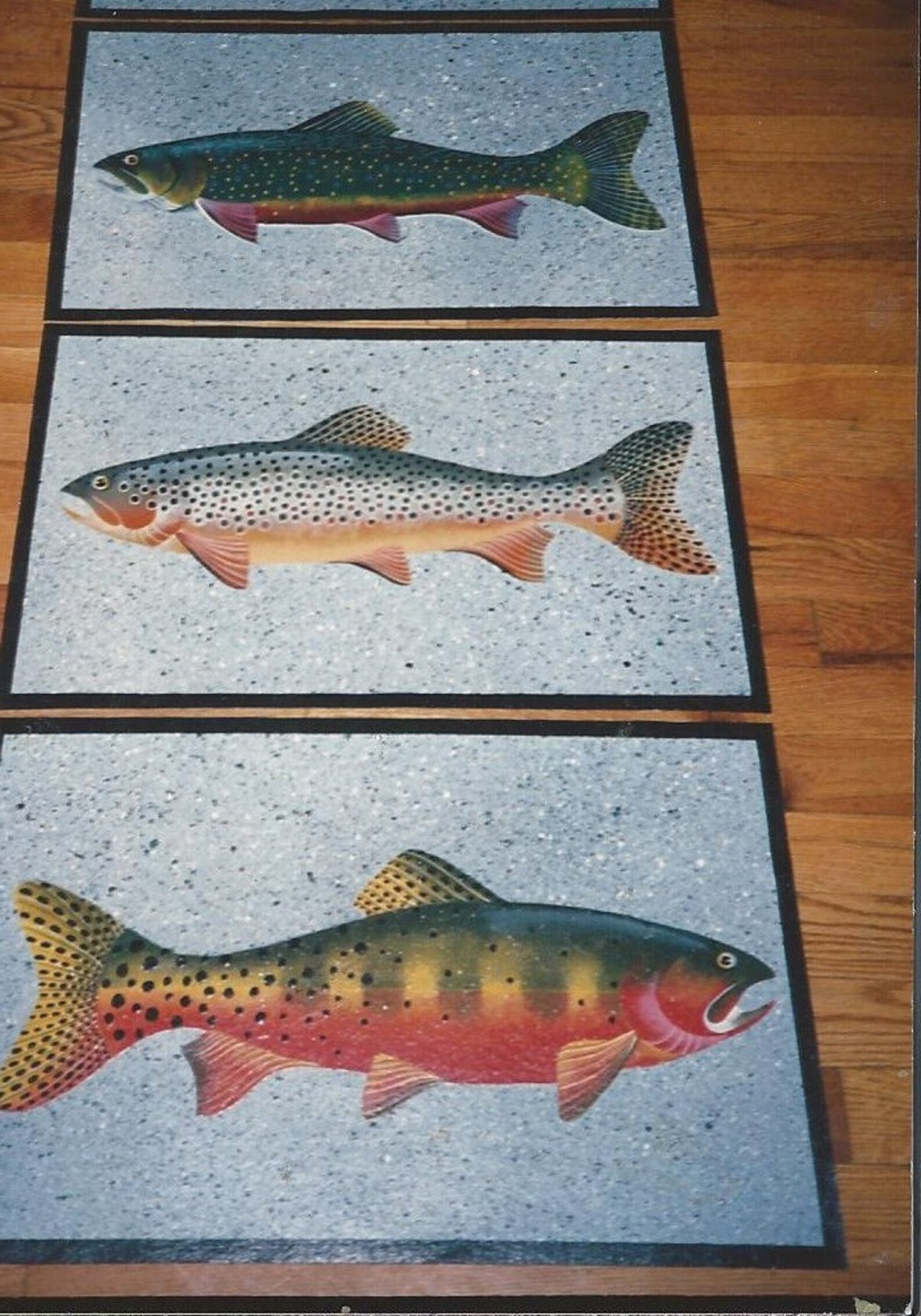 Trout placemats set of four rainbow brown. brook and Etsy