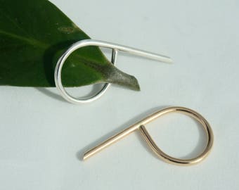 Modern Line Ring: 14K Gold Fill Minimal Stacking Ring