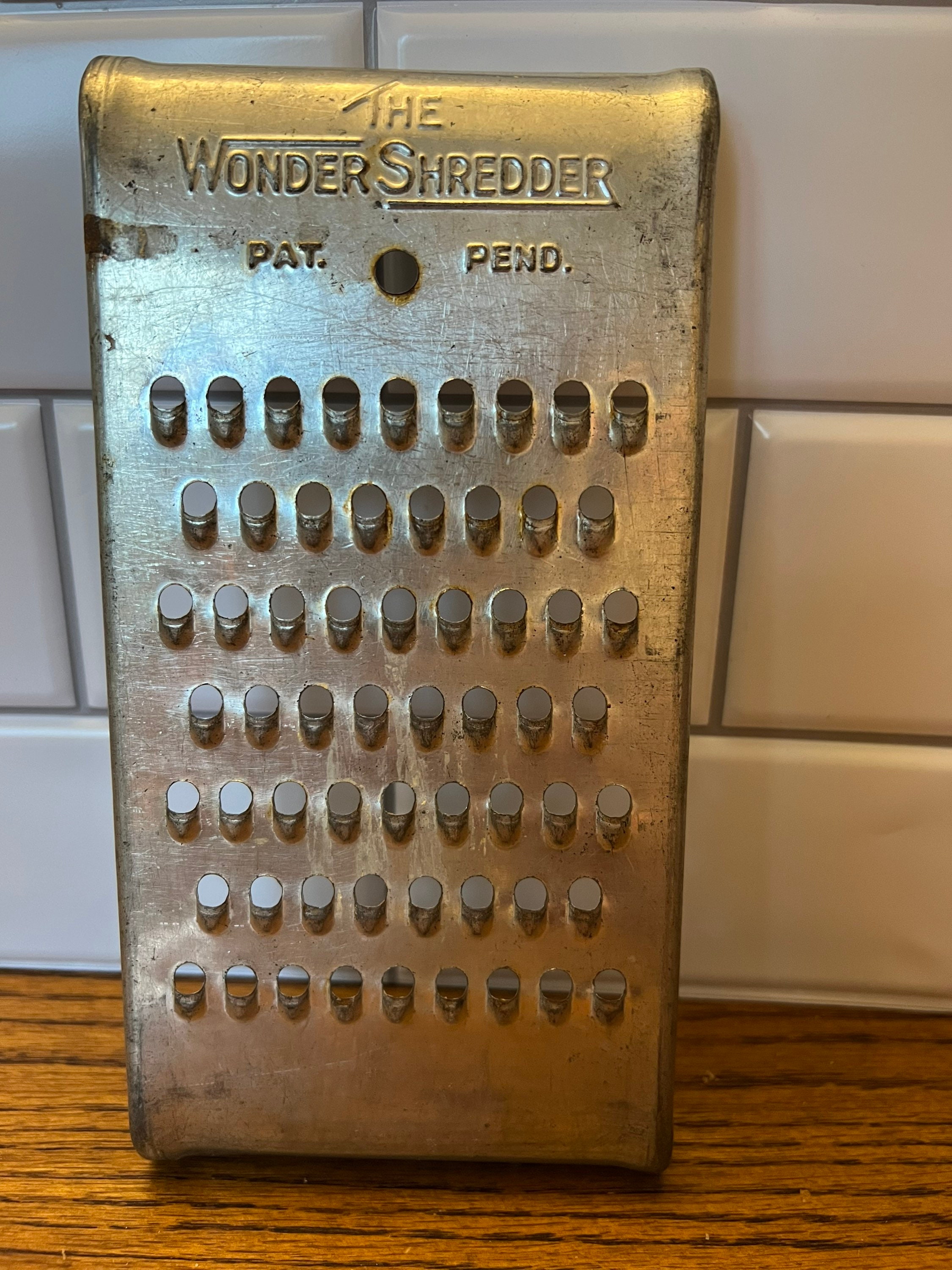 Vintage Wonder Shredder Cheese Grater Handheld Rustic Kitchen Tool 