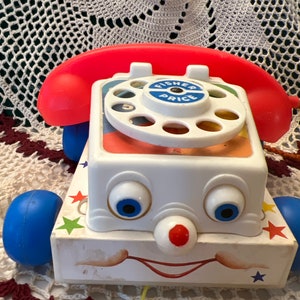 Fisher Price Toy Keychains: Miniature Chatter Phone, Corn Popper